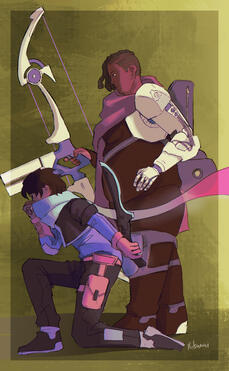 Agents Harley Osborne &amp; Serinus Dávalos, Dino--Draw&#39;s SCP OCs. For 2025 Artfight. (https://artfight.net/attack/10005515.hunters-resubmission)