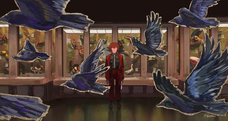 "Taxidermy" Ilse Reynders by HarryBlank from SCP Wiki. Licensed under CC-BY-SA 3.0.